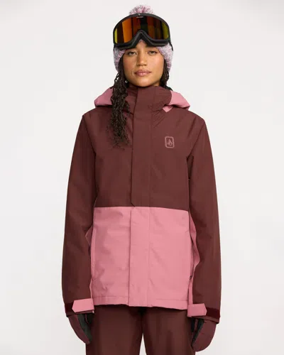 Volcom Women's Bolt Insulated Jacket In Burgundy