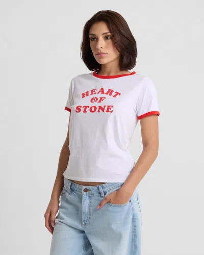 Volcom Women's Brk Up Ringer Tee In White