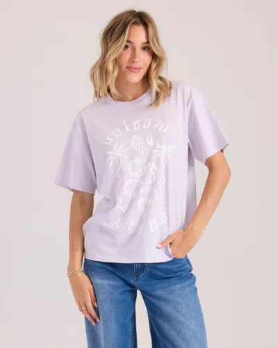Volcom Women's Burnout Bf Tee In Purple