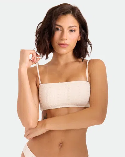 Volcom Coco Low Tide Bandeau Bikini Top In Pink