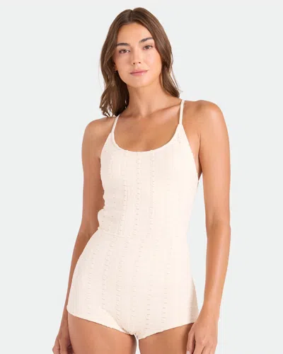 Volcom Women's Coco Low Tide Surf Suit One Piece In Neutral