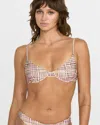 Volcom Women's Crossed Path Underwire Bikini Top In Multi