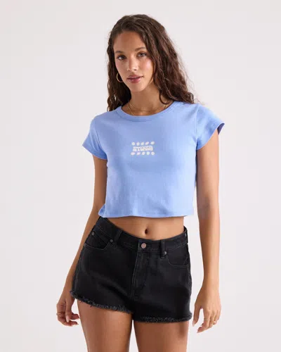 Volcom Women's Detour 1991 Mid Tee In Cerulean