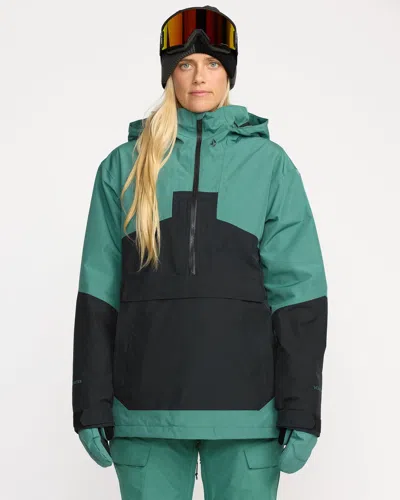Volcom Women's Fern Ins Gore Pullover In Green