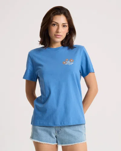 Volcom Women's Fleur De Stone Lock It Up Tee In Blue