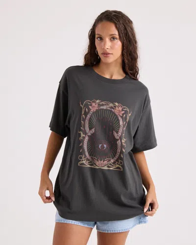 Volcom Women's Gatekeeper Stones Throw Tee In Vintage Black
