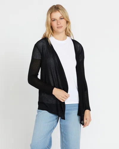 Volcom Women's Go Go Wrap Cardigan In Black