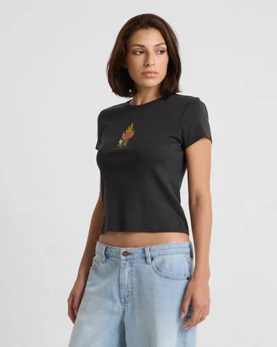 Volcom Women's Have A Clue Tee In Gray