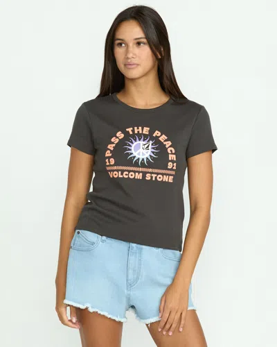 Volcom Women's Have A Clue Tee In Gray