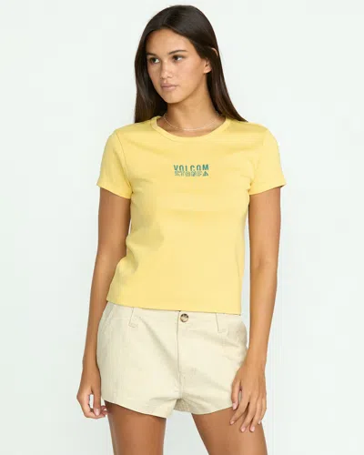 Volcom Women's Have A Clue Tee In Yellow