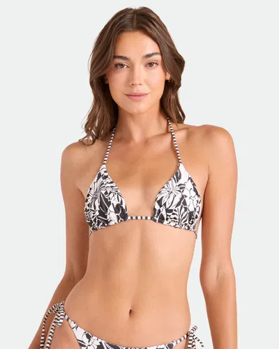 Volcom Women's Hibiscus Diamond Reversible Triangle Top In Black
