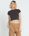 Volcom Women's Lil Baby Tee In Black