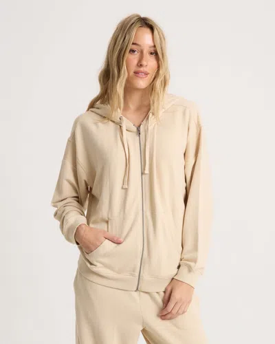 Volcom Women's Lil Frenchie Zip Hoodie In Oatmeal