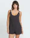 Volcom Women's Lil Tie Strap Romper In Blue