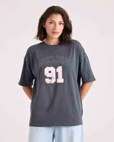 Volcom Women's Line Up Base Tee In Vintage Black