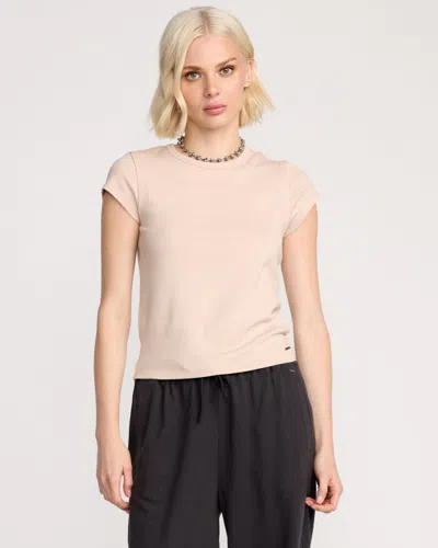 Volcom Women's Lived In Baby Tee In Neutral