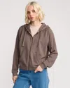 Volcom Women's Lived In Fleece Zip In Brown