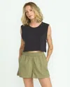 Volcom Women's Lived In Track Shorts In Green