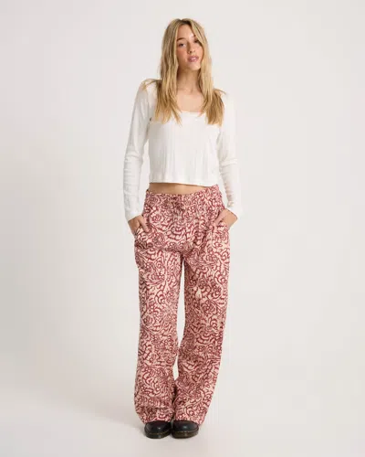 Volcom Women's Longboard Wide Leg Pants In Brown