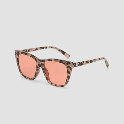 Volcom Women's Looky Lou Def Non Polar Sunglasses In Leopard Rose In Multi