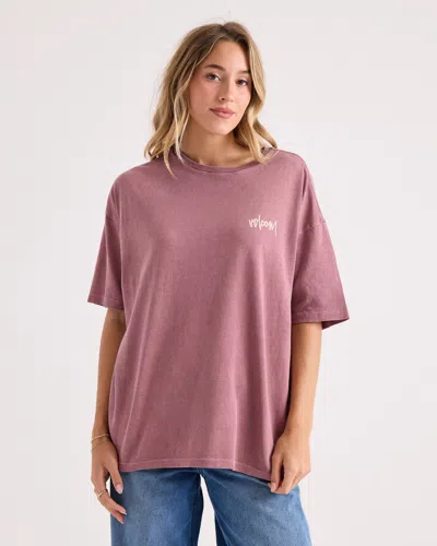 Volcom Women's Off The Grid Bad Tee In Stone Rose