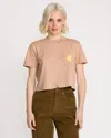 Volcom Women's Pocket Dial Tee In Brown