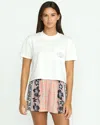 Volcom Women's Pocket Dial Tee In White