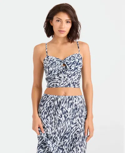 Volcom Women's Printed Sleeveless Swim Cover-up Tunic Top In Blue