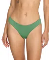 Volcom Women's Pucker Up Low Hip Cheekini Bottoms In Green