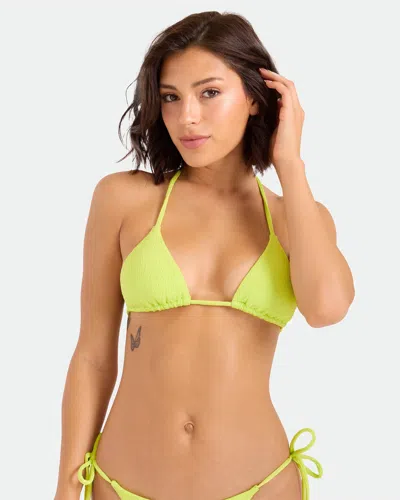 Volcom Women's Pucker Up Triangle Top In Green