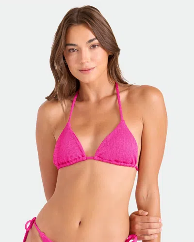 Volcom Women's Pucker Up Triangle Top In Pink
