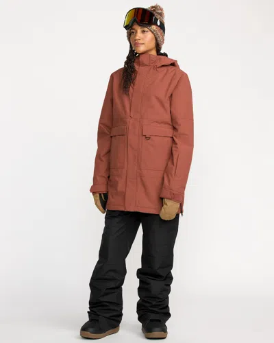 Volcom Women's Qc Cruiser Insulated Parka In Brown