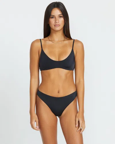Volcom Women's Simply Seamless Crop Bikini Top In Black