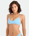 Volcom Simply Seamless Bralette Bikini Top In Blue