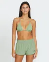 Volcom Women's Simply Solid Boardshorts In Green