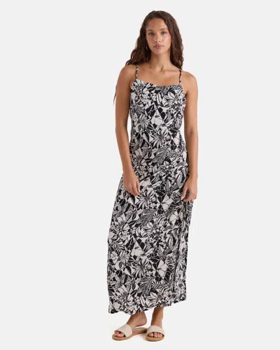 Volcom Women's Slip Maxi In Black Ecru