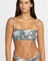 Volcom Women's Sol Rebel Tube Bandeau Bikini Top In Black