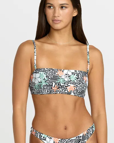 Volcom Women's Sol Rebel Tube Bandeau Bikini Top In Black