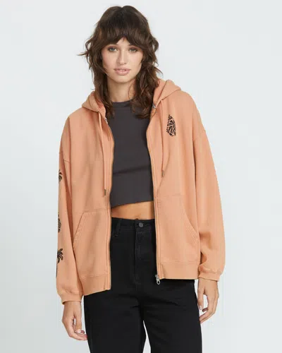 Volcom Women's Stone Art Up Zip In Brown