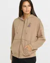 Volcom Women's Stone Art Up Zip Sweatshirt In Brown