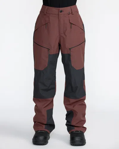 Volcom Women's Stone Mica 20k Pants In Burgundy