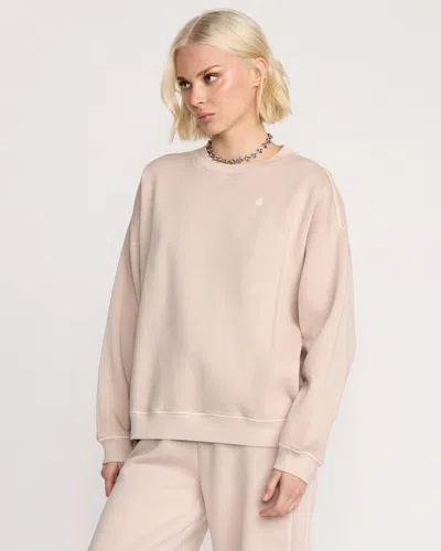 Volcom Women's Stone Soft Crew In Neutral