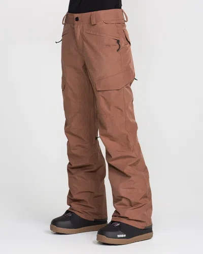 Volcom Women's Stonelark Gore-tex Pants In Brown