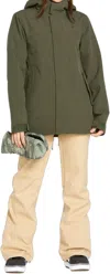 Volcom Women's Stoney Shadow Insulated Snowboard Ski Jacket In Ivy In Multi