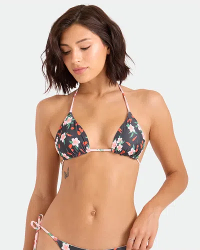 Volcom Women's Sweet & Spicy Reversible Triangle Top In Blue