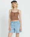 Volcom Women's This Buds 4 U Cami In Brown