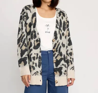 Volcom Women's Wylding Out Cardigan In Anm-animal Print