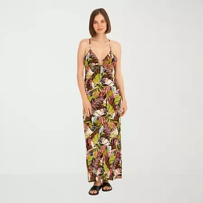 Volcom Womens Juniors Sleeveless Sundress In Multi