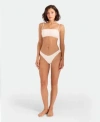 Volcom Womens Low Tide Bandeau Neck Bikini Top Pull On Bottoms In Multi