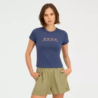 Volcom Womens Short Sleeve Graphic T-shirt In Blue